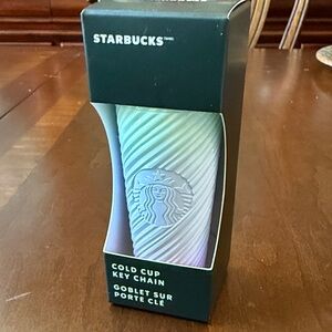 NIB Starbucks 2025 Pastel Ombré Swirl  Cold Cup Key Chain